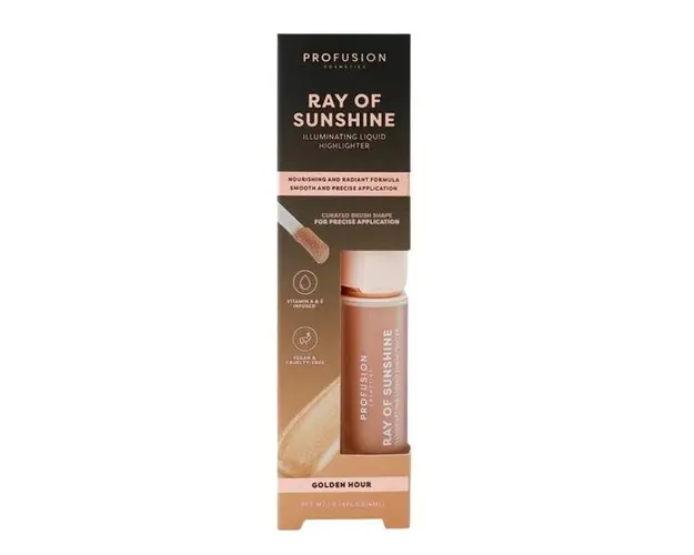 Lichid Iluminator - Profusion Cosmetics Ray of Sunshine Highlighter, nuanta Golden Hour, 4 ml
