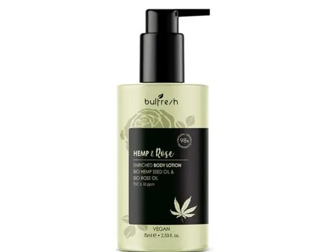 Lotiune Bulfresh pentru corp hidratanta de c&acirc;nepa si trandafir 250 ml