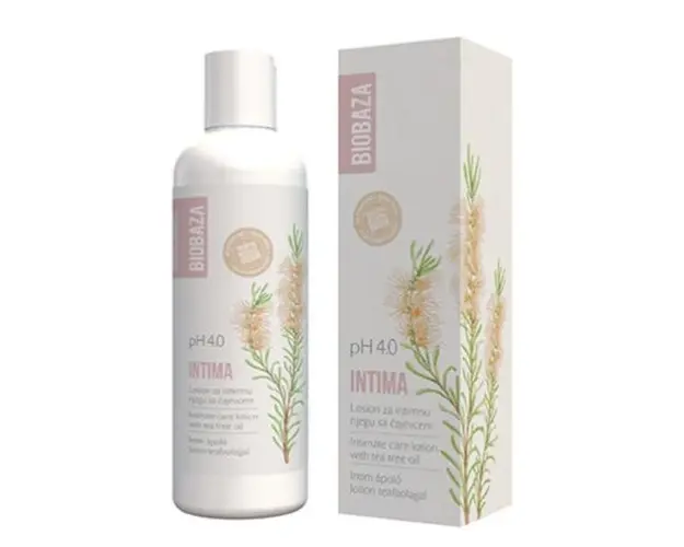 Lotiune de Ingrijire Intima cu Ulei de Arbore de Ceai si Acid Lactic, pH 4.0 - Biobaza Intima, 200 ml