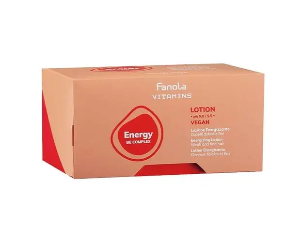 Lotiune Energizanta pentru Par Fin si Slabit - Fanola Vitamins Energy Be Complex, 12 fiole x 10 ml