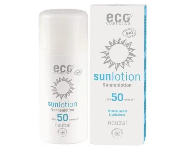 Lotiune Fluida de Protectie Solara SPF 50 Fara Parfum Eco Cosmetics, 100 ml