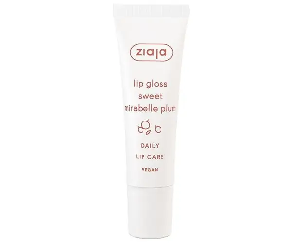 Luciu de Buze cu Pruna Dulce - Ziaja Lip Gloss Sweet Mirabelle Plum, 12 ml