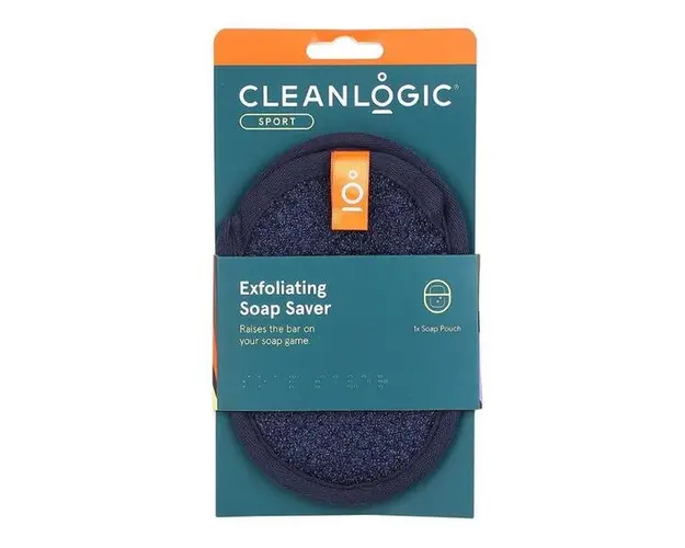 Manusa Exfolianta pentru Corp, cu Buzunar pentru Sapun - Cleanlogic Sport Exfoliating Soap Saver, 1 buc