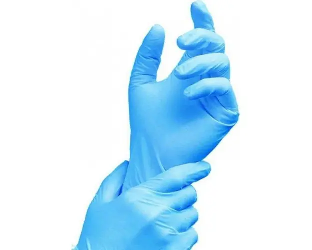 Manusi albastre, nepudrate din nitril L