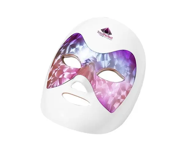 Masca 7 Culori LED Tratamente Cosmetice Fototerapie Iluminare Ten, Multiple Utilizari, Phototheray portabil Nutritie Ten, Lifting,, Antiacnee, Ingrijire Delicata White Butterfly
