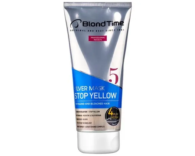 Masca Argintie Stop Yellow Blond Time nr. 5 Rosa Impex, 200ml