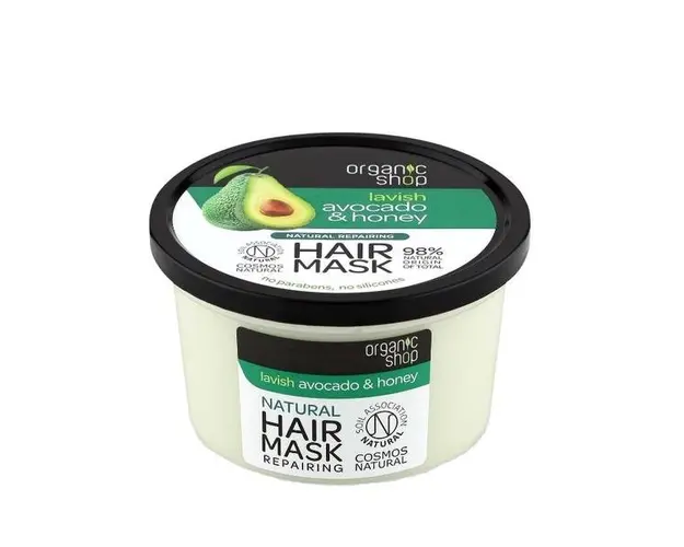 Masca de Par Bio Reparatoare - Organic Shop Repair Hair Mask Avocado &amp; Honey, 250 ml