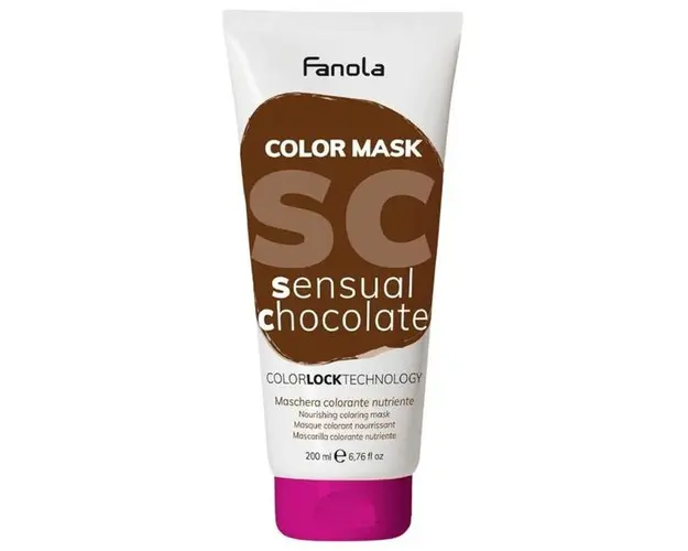 Masca Coloranta Fanola - Color Mask Sensual Chocolate, 200 ml