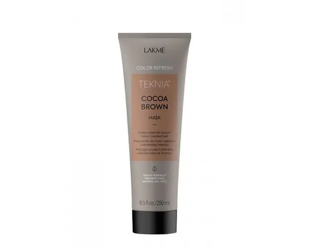 Masca coloranta pentru par castaniu, Lakme Teknia Refresh, Cocoa Brown Treatment, 250ml