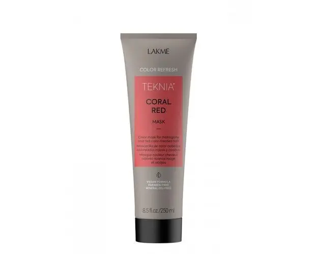 Masca coloranta pentru par rosu, Lakme Teknia, Refresh Coral Red Treatment, 250ml