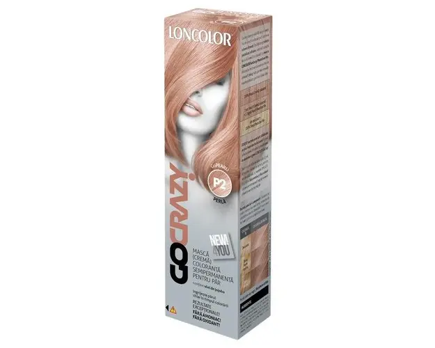Masca Crema Coloranta Semipermanenta pentru Par Loncolor GoCrazy, nuanta P2 GoPearl, 100 ml