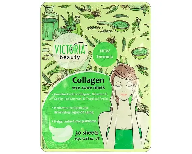 Masca cu Colagen pentru Zona Ochilor Victoria Beauty Camco, 30 buc