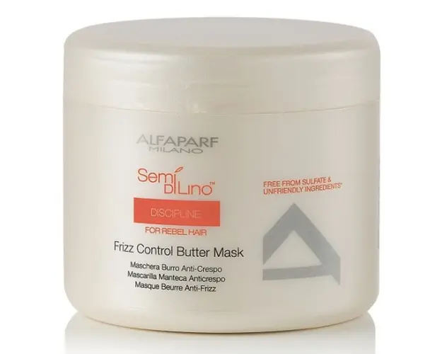 Masca de Catifelare Par Rebel - Alfaparf Milano Semi Di Lino Discipline Frizz Control Butter Mask 500 ml