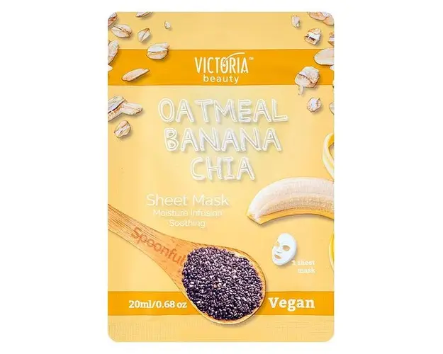Masca de Fata Hidratanta cu Ovaz, Banana si Chia Victoria Beauty Camco, 20 ml