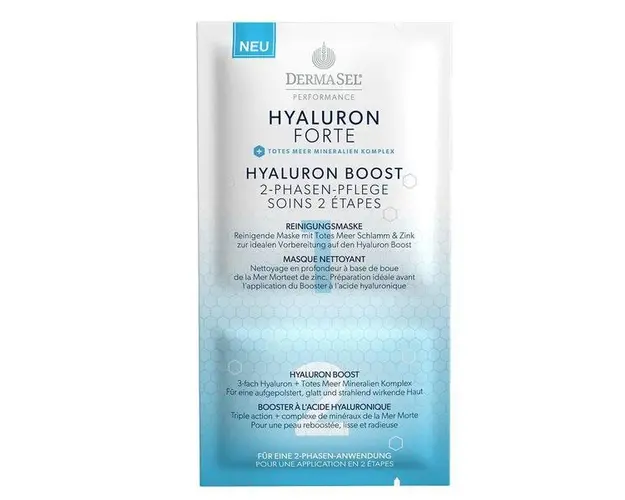 Masca de intretinere in 2 faze Hyaluron Forte Boost Dermasel 9 ml