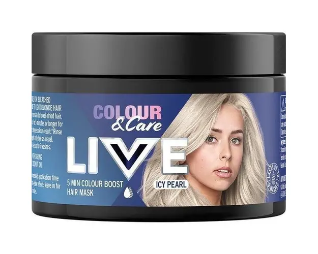 Masca de Par Coloranta - Schwarzkopf Live Color &amp; Care 5 Min Colour Boost Hair Mask, nuanta Pearl, 150 ml