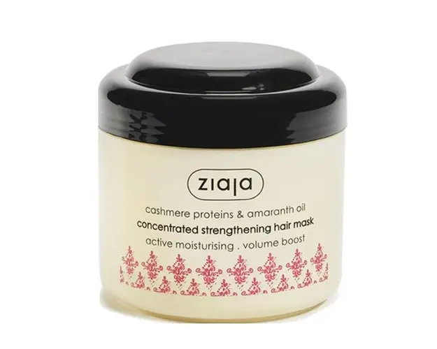Masca de Par cu Proteine de Casmir si Ulei de Amarant pentru Par Uscat - Ziaja Cashmere Proteins &amp; Amaranth Oil Concentrated Strengthening Hair Mask, 200 ml