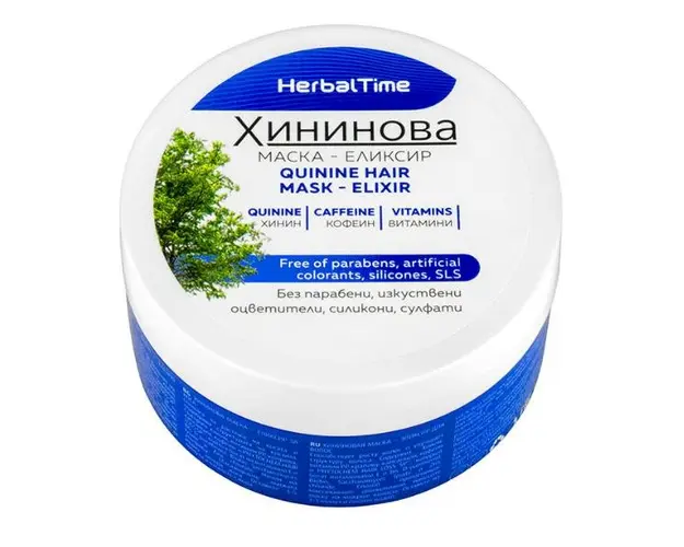 Masca Elixir pentru Par cu Chinina Herbal Time, Rosa Impex, 200ml