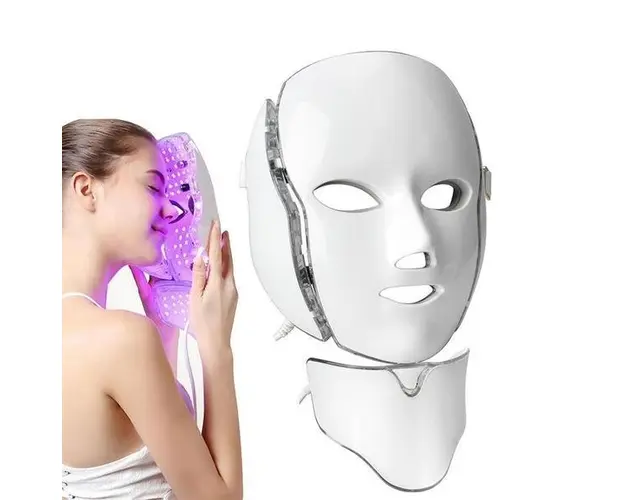 Masca Fata LED Cosmetica Tratament Foton Rejuvenation, Anti-imbatranire, Riduri fine, Pungi, Functie de Lifting,7 Culori LED