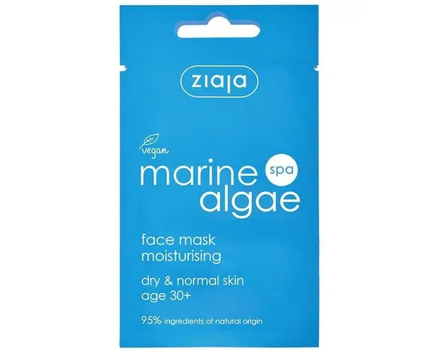 Masca-Gel Hidratanta pentru Fata 30+ - Ziaja Marine Algae Spa Face Mask Moisturising Dry &amp; Normal Skin, 7 ml