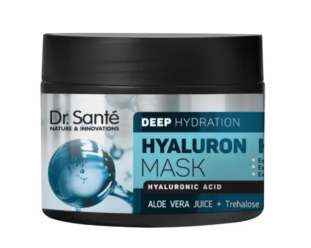 Masca Hidratare Profunda si Stralucire cu Acid Hialuronic Dr. Sante, 300 ml
