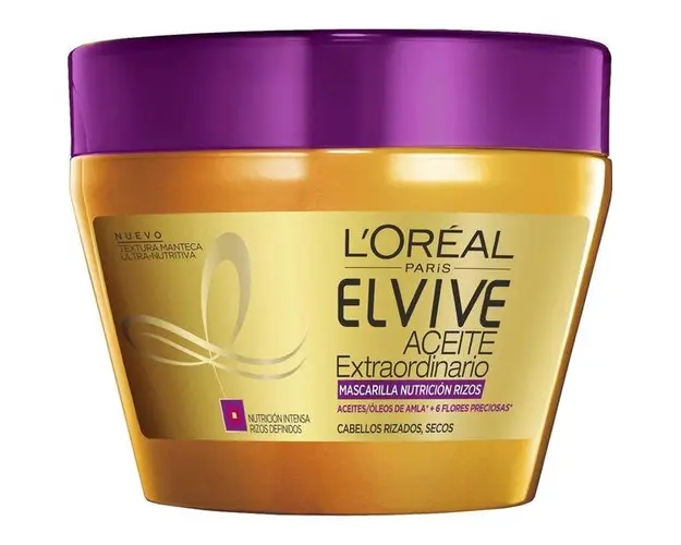 Masca cu Ulei Extraordinar pentru Par Cret - L&#039;Oreal Paris Elvive Oleo Extraordinario Mascarilla Nutricion Rizos, 300 ml