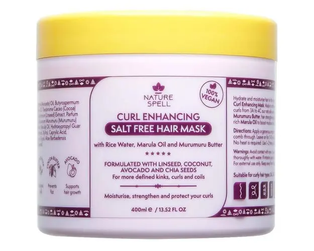 Masca pentru Definire &amp; Ingrijire a Parului Cret - Nature Spell Curl Enhancing Mask, 400ml