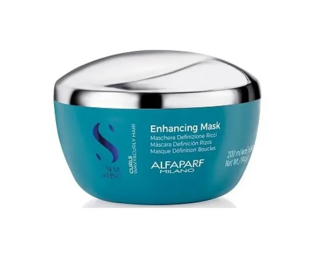 Masca pentru Par Cret sau Ondulat - Semi di Lino Enchancing Mask Curls Wavy&amp; Curly Hair Alfaparf Milano, 200 ml