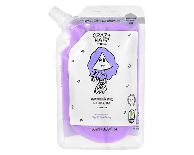 Masca pentru Par cu Afine - Hair Sleeping Mask CH1, HiSkin, 100 ml