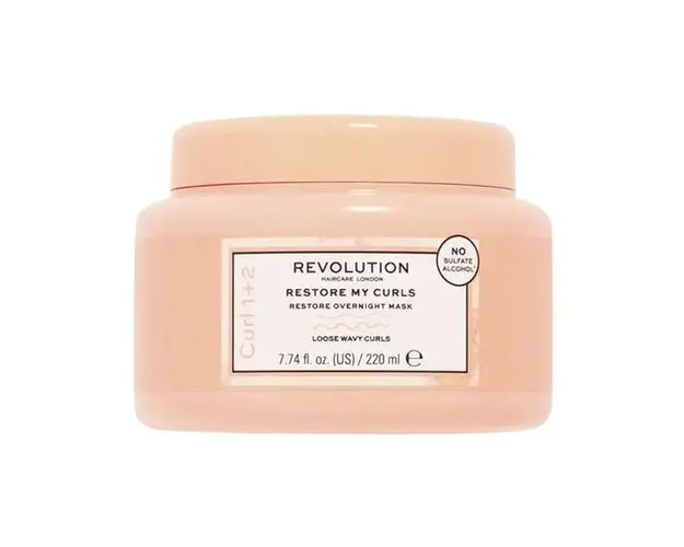 Masca pentru Parul Cret Restore My Curls - Revolution Haircare Curl 1+2 Restore Overnight Mask, 220 ml