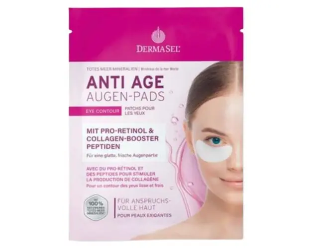 Masca plasturi ochi anti-imbatranire cu pro-retinol si colagen Dermasel, 1 buc