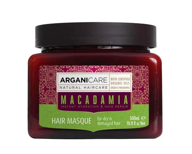 Masca Reparatoare cu Ulei de Macadamia pentru Par Uscat si Deteriorat Arganicare, 500 ml