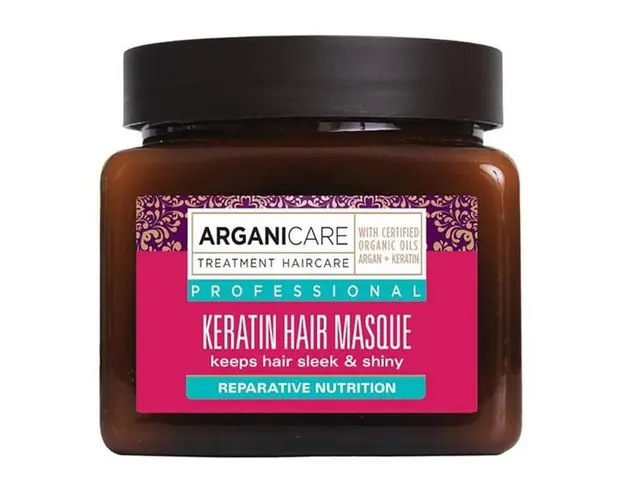 Masca Reparatoare si Nutritiva cu Keratina pentru Parul Uscat si Deteriorat Arganicare, 500ml