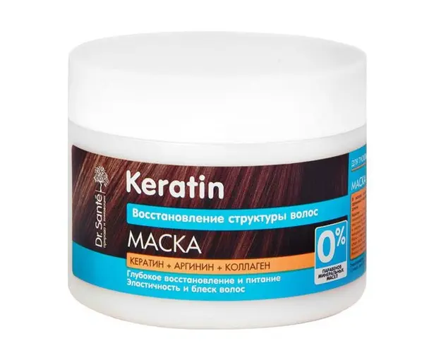 Masca Restructuranta Nutritiva cu Cheratina, Arginina si Colagen Dr. Sante, 300ml