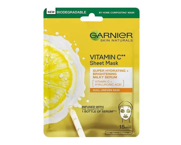 Masca servetel cu vitamina C Skin Naturals, Garnier, 28 g 