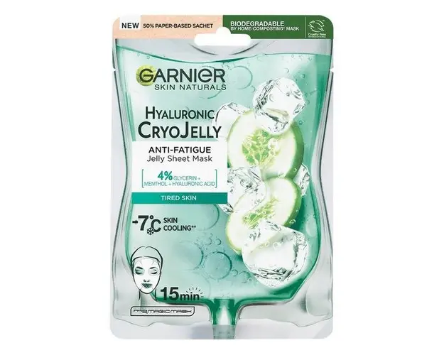 Masca servetel hidratanta cu efect racoritor Skin Naturals Cryo Jelly, Garnier, 27 g