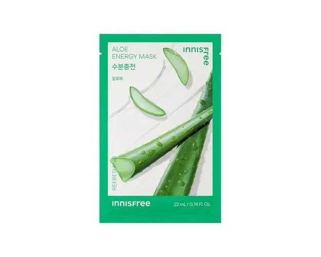 Masca servetel Innisfree cu Aloe Vera pentru toate tipurile de ten, 22 ml