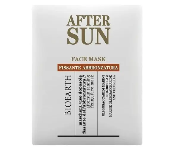 Masca Servetel pentru Fixarea Bronzului - Bioearth After Sun Face Mask Fissante Abbronzatura, 1 buc