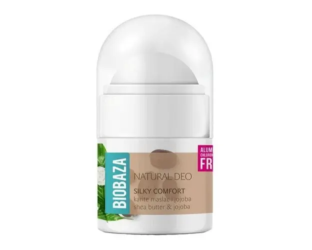 Mini Deodorant Natural pentru Femei SILKY COMFORT cu Shea si Jojoba Biobaza, 20ml