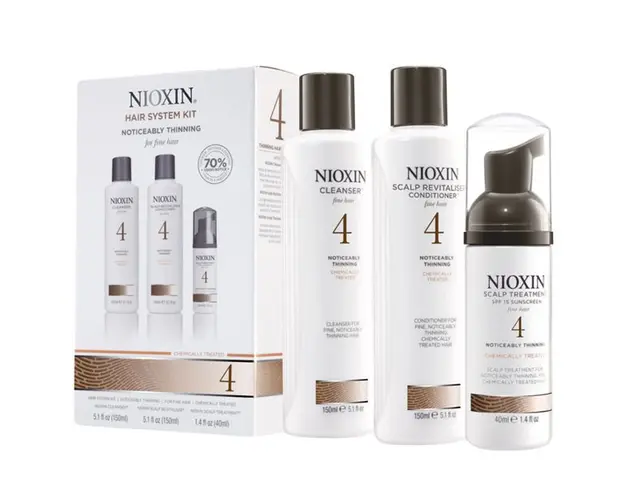 Nioxin - Pachet complet System 4 pentru parul cu tendinta notabila de subtiere, fin si vopsit 