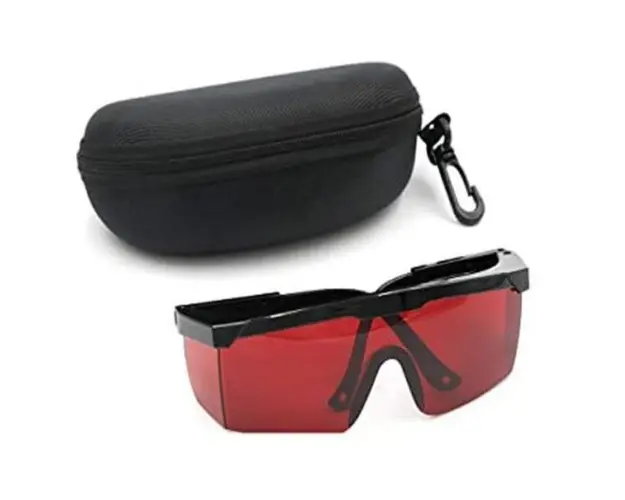 Ochelari Protectie Laser Epilare Dioda, IPL, Culoare Rosie, Protectie Laterala Cu Etui Inclus