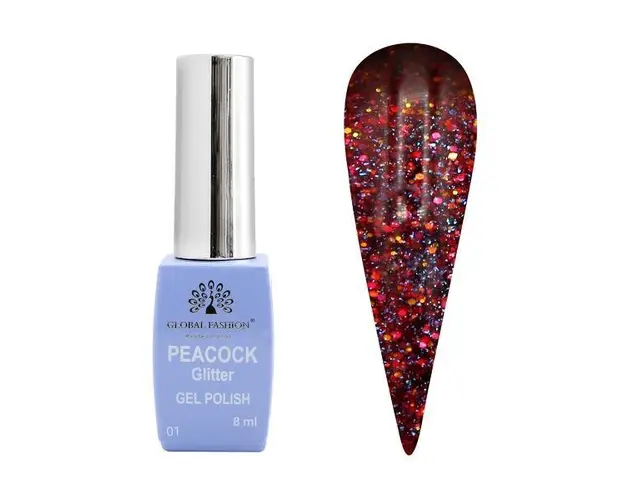Oja semipermanenta Peacock 8 ml, 01