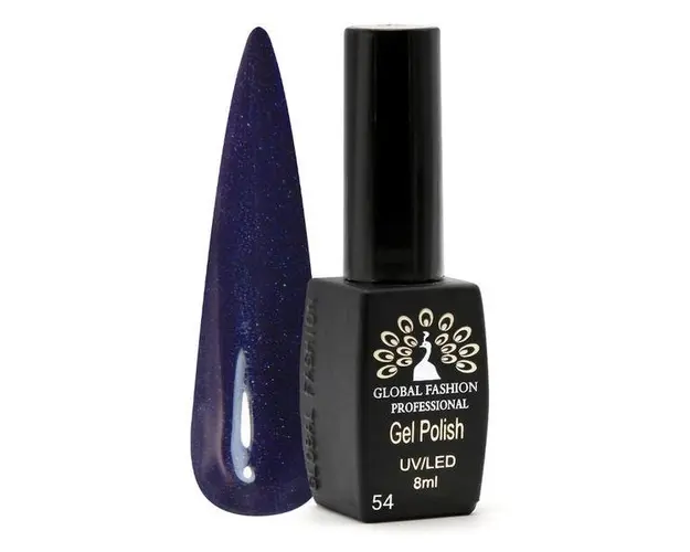 Oja semipermanenta Black Elite, Global Fashion, 8 ml, Albastru 054