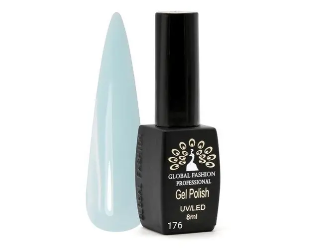 Oja semipermanenta Black Elite, Global Fashion, 8 ml, Albastru 176