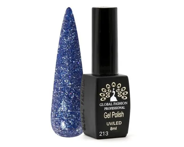 Oja semipermanenta Black Elite, Global Fashion, 8 ml, Albastru 213