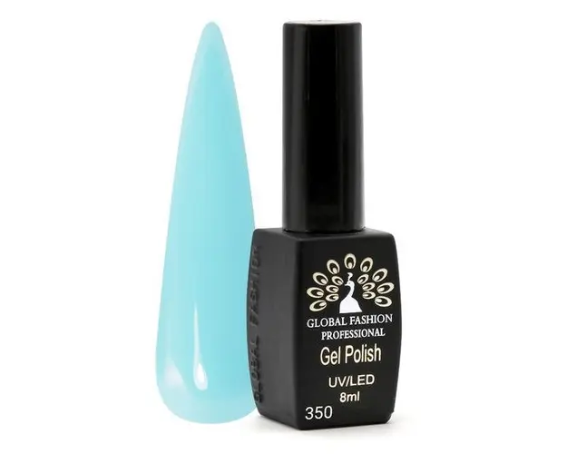 Oja semipermanenta Black Elite, Global Fashion 8 ml, Albastru 350