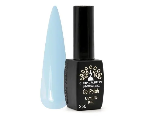 Oja semipermanenta Black Elite, Global Fashion, 8 ml, Albastru 366