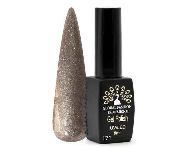 Oja semipermanenta Black Elite, Global Fashion 8 ml, Maro 171