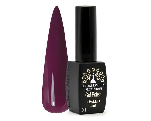 Oja semipermanenta Black Elite, Global Fashion, 8 ml, Rosu Bordo 031