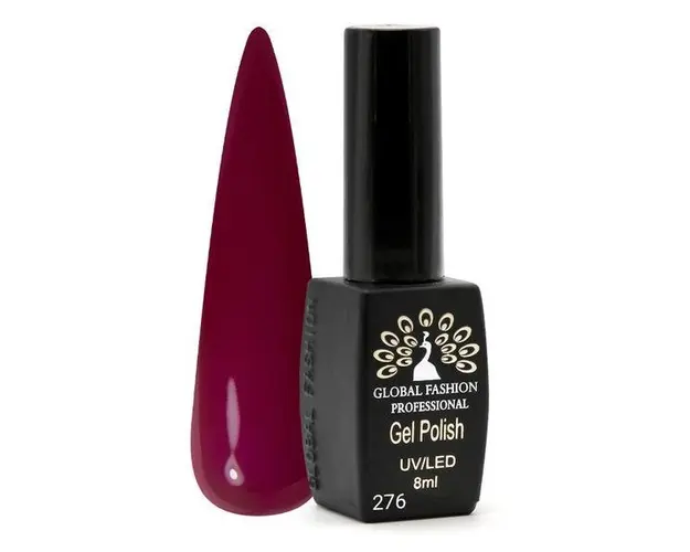 Oja semipermanenta Black Elite, Global Fashion 8 ml, Rosu bordo 276